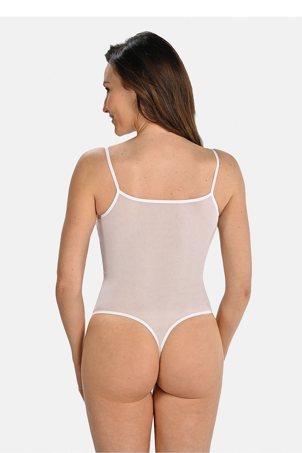 Tempting And Elegant Shapewear Bodysuit Delicate Transparent Mesh   4 Colors