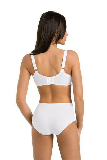 Comfortable Classic Soft Bra White With Underwire It Can Perfectly Fit Your Figure Top Of The Cups Has Elegant Floral Lace Gives It A Striking Look  Lifts And Shapes Your Bust It Masks The Figures Flaws Has A Bow Perfect For Everyday Use For Any Occasion