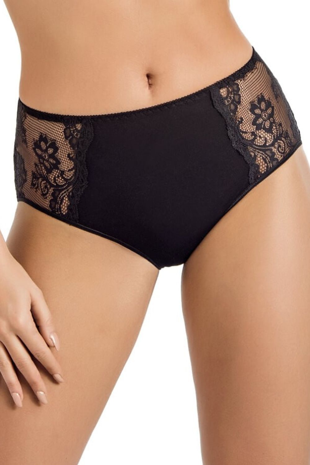 Comfortable Classic High Waist Panties Black, White Or Beige Lace On The Sides Perfect For Everyday Use For Any Occasion