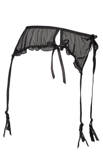 Tempting Black Garter Made With Slits On the Sides