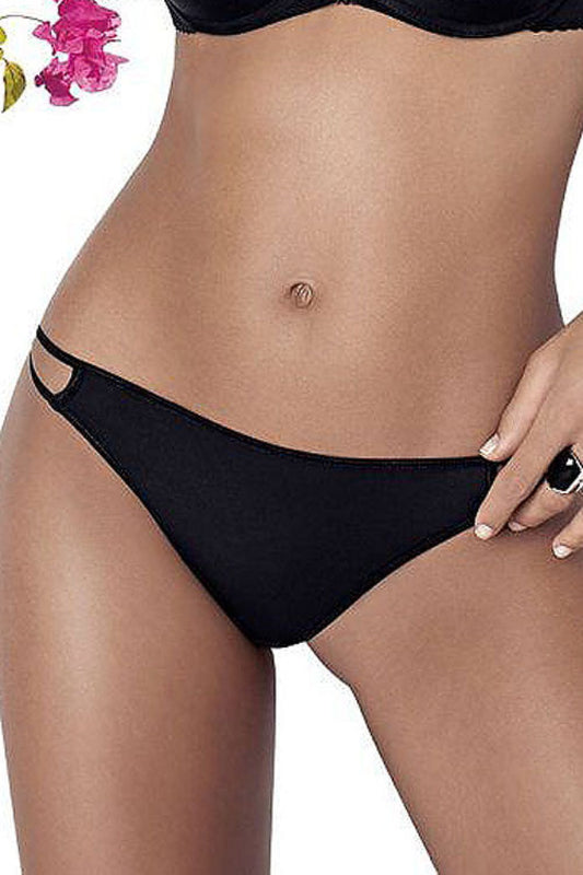 Brilliant Sensual Black Thong Spectacular Back And Double Straps Cross On Sides