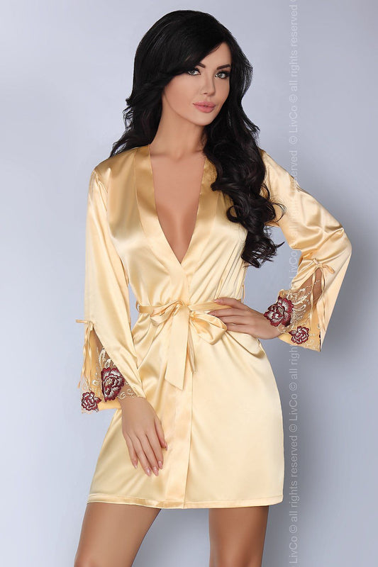 Light Gold Smooth With Decorative Embroidery On The Sleeves