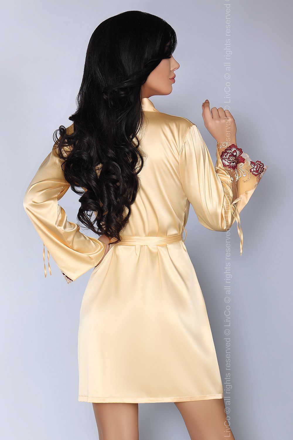 Light Gold Smooth With Decorative Embroidery On The Sleeves