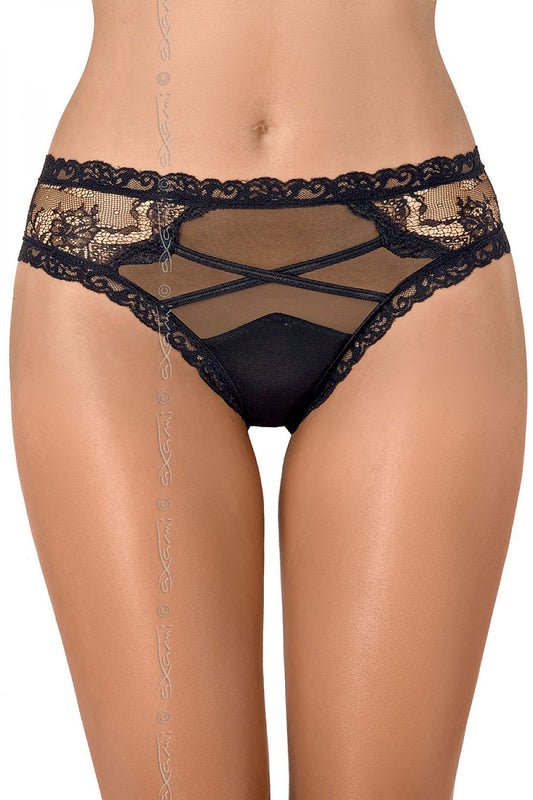 Sophisticated Black Panties With Unique Straps Design