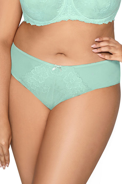 Subtle Panties in 8 Colors Floral Lace Tiny Bow Between Cups Inserts Of Tulle Mesh on Sites Lack On Back